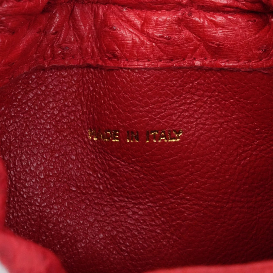 CHANEL 1986-1988 Drawstring Chain Ostrich Shoulder Bag