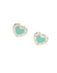 TIFFANY & CO. SV925 Love Tiffany Blue Heart Earrings
