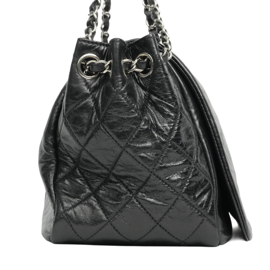 CHANEL 2009-2010 Matelassé Coco Mark Lambskin Shoulder Bag