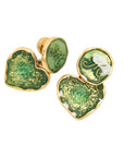 Vintage-Style Heart Alphabet Earrings(Gold-Plated Brass)