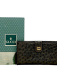 GUCCI Ostrich Long Wallet