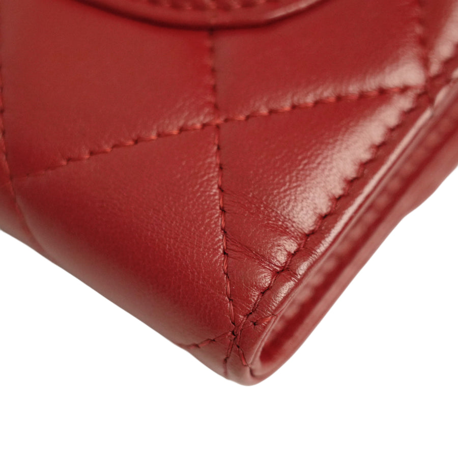 CHANEL Matelasse Coco Mark Tri-Fold Long Wallet