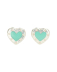 TIFFANY & CO. SV925 Love Tiffany Blue Heart Earrings
