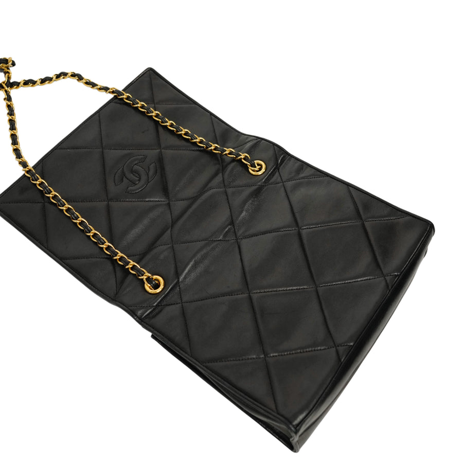 CHANEL 1986-1988Matelasse Chain Coco Mark Lambskin Shoulder Bag