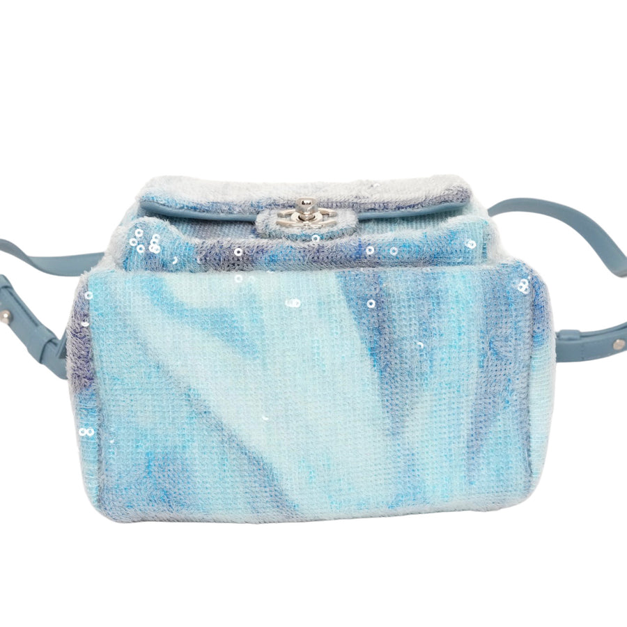 CHANEL Coco Mark Sequin Mini Backpack