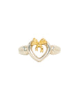 TIFFANY & CO. SV925 K18YG Open Heart Ribbon Ring