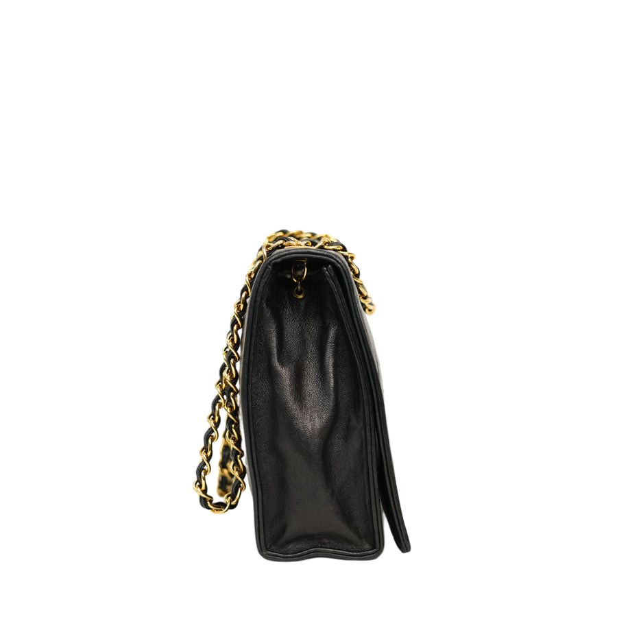 CHANEL 1986-1988Matelasse Chain Coco Mark Lambskin Shoulder Bag