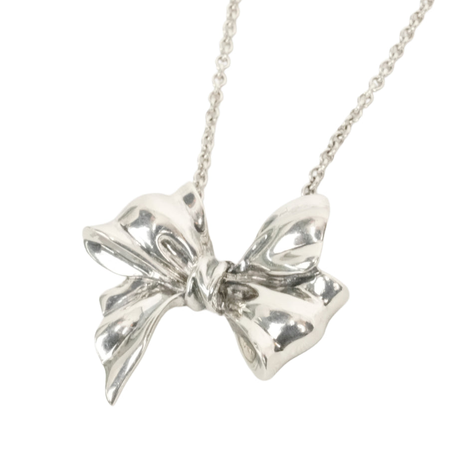 TIFFANY & CO. SV925 House Design Ribbon Necklace