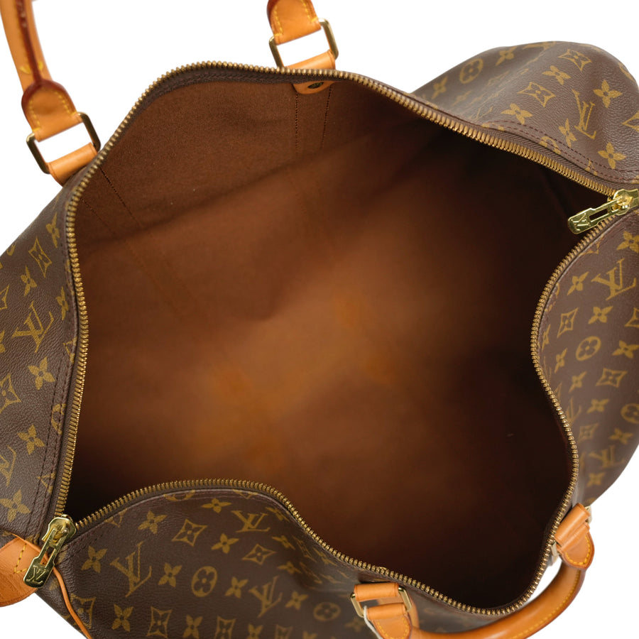 LOUIS VUITTON Monogram Keepall 55 Boston Handbag / Travel Bag M41424