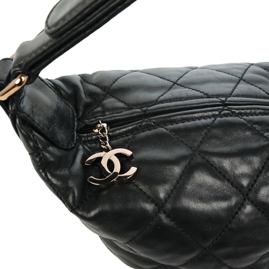 CHANEL 2005-2006 Coco Mark Wild Stitch Lambskin Shoulder Bag