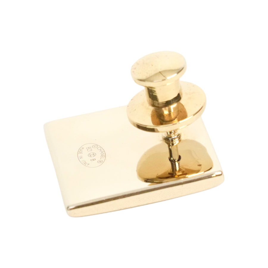 CHANEL Coco Mark Square Brooch