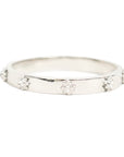 Vintage-Style Flower Motif Rhinestone Bangle