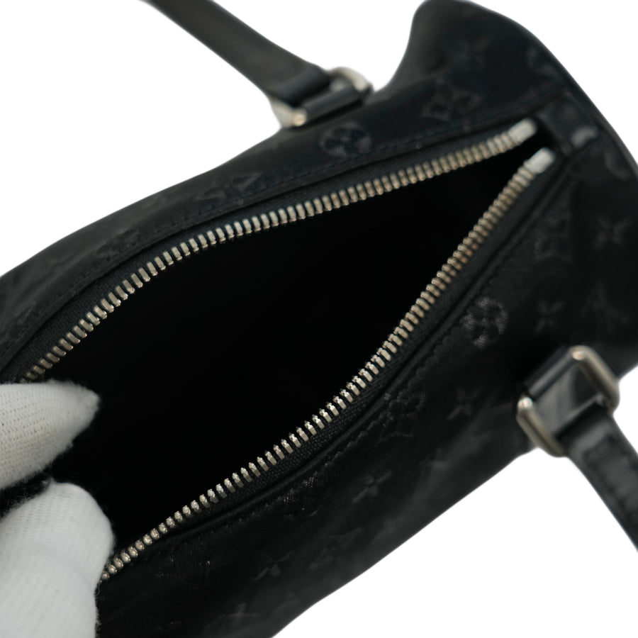 LOUIS VUITTON Monogram Little Papillon Satin Noir Handbag M92352