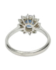PT900 Sapphire 0.93ct Diamond 0.20ct Ring