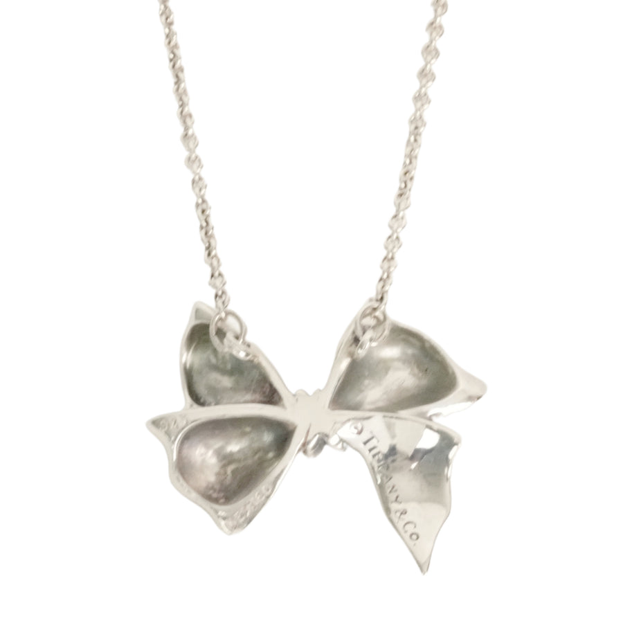 TIFFANY & CO. SV925 House Design Ribbon Necklace