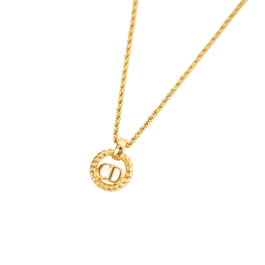 CHRISTIAN DIOR CD Logo Necklace