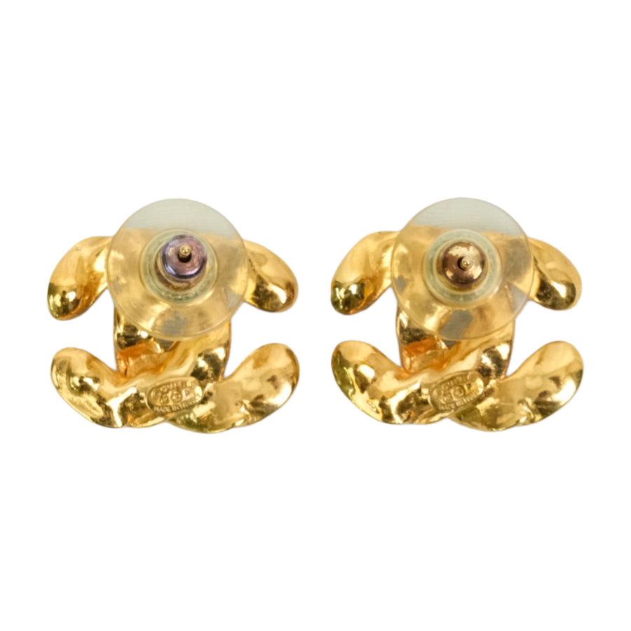 CHANEL Coco Mark Pierced Earrings