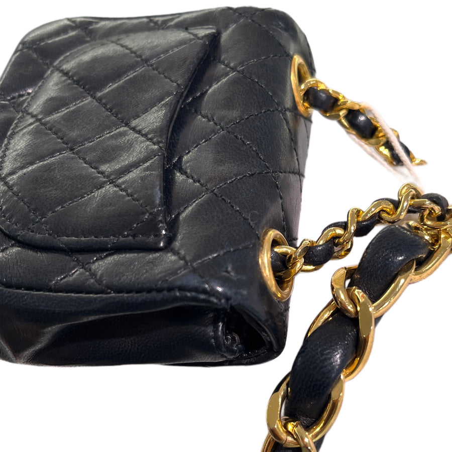 CHANEL Mini Mini Matelassé Lambskin Belt Bag