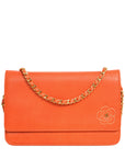 CHANEL 2011 Camellia Coco Mark Chain Wallet