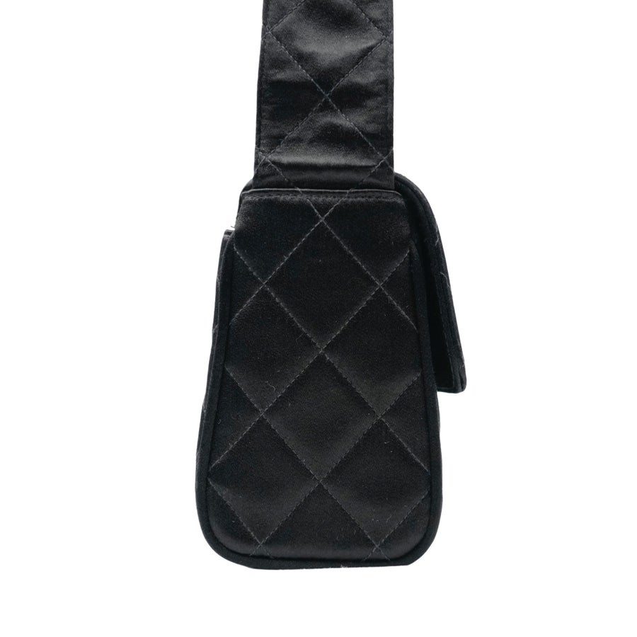 CHANEL 1991-1994 Mini MatelasseSatin Shoulder bag