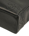 CHANEL 1996–1997 Coco Mark Caviar Leather Chain Shoulder Bag