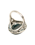 Vintage-Style Stone Leaf Motif Ring
