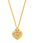 CHRISTIAN DIOR Heart CD Logo Necklace