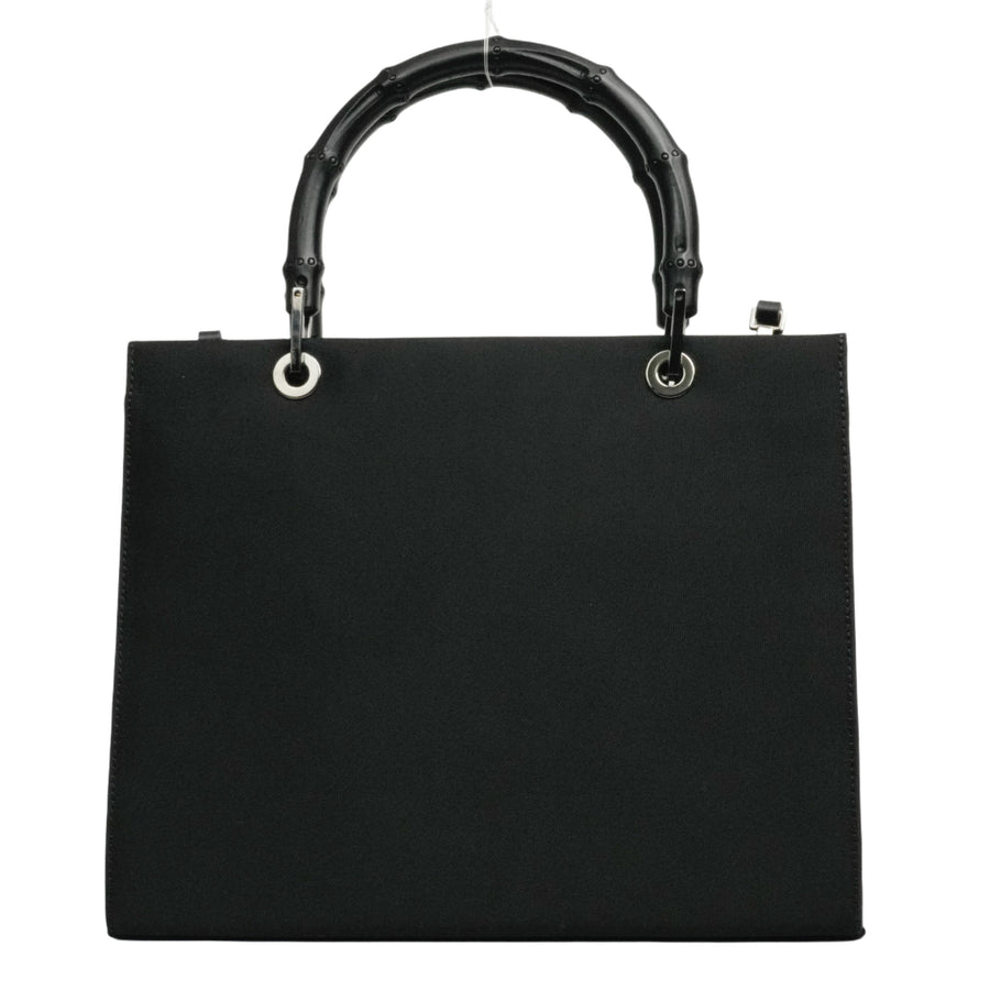 GUCCI Bamboo Nylon Canvas Tote Bag / Handbag 2Way