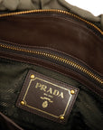 PRADA Nylon Leather Handbag / Shoulder Bag