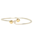 TIFFANY & CO. SV925 K18YG Double Heart Bracelet