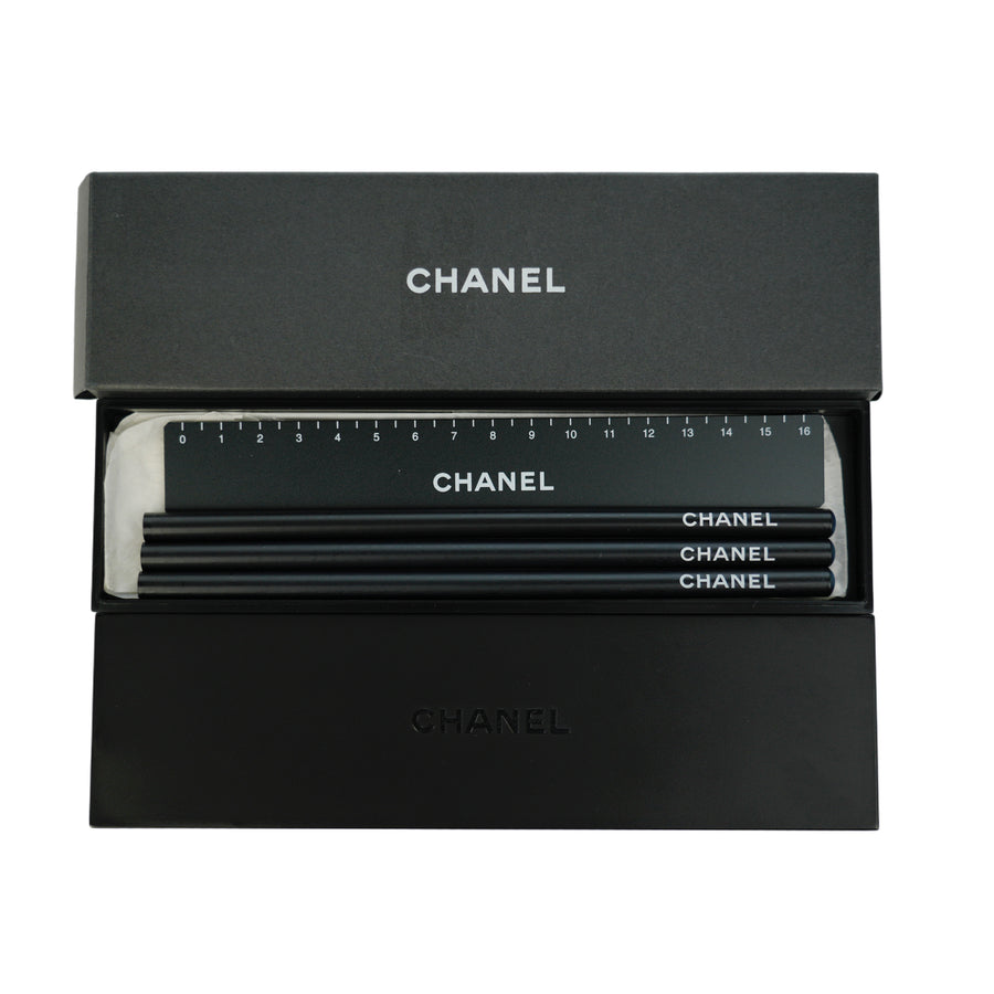 CHANEL Pencil Case Set Pencil Ruler Other Accessory