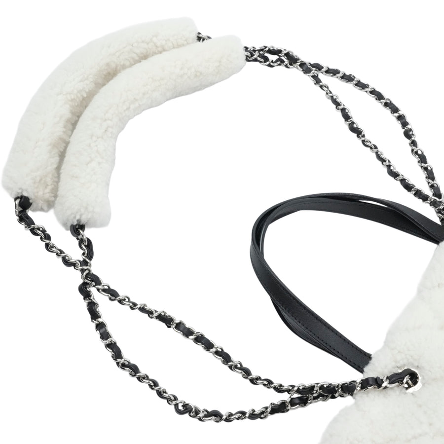 CHANEL Coco Neige Matelassé Drawstring Handbag/Shoulder Bag 2Way