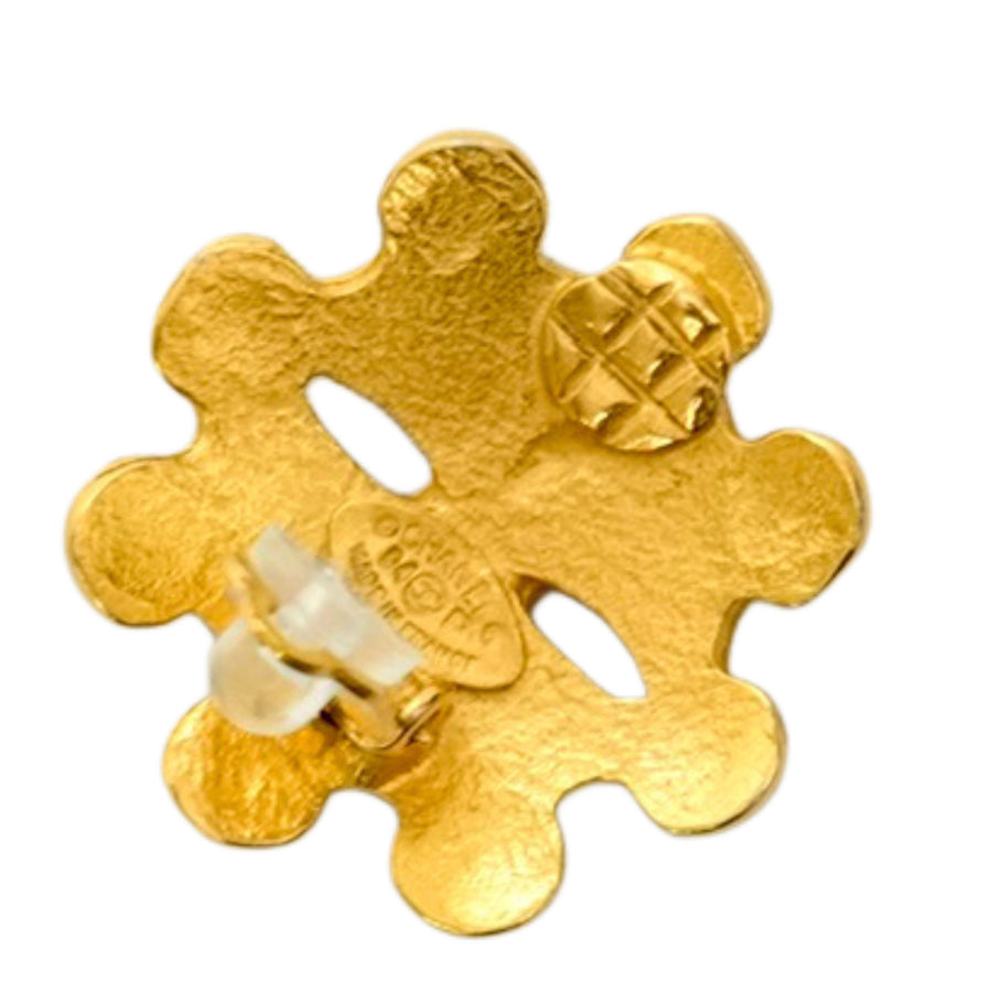 CHANEL Flower Coco Mark Earrings