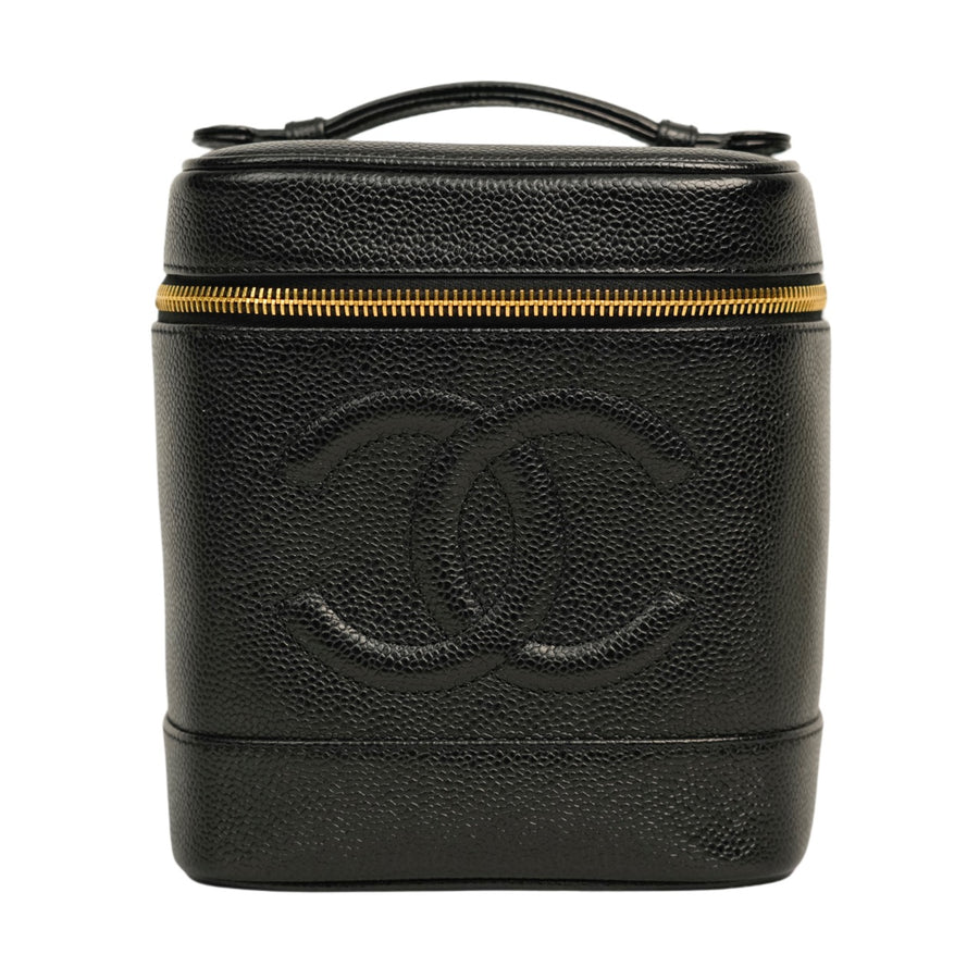 CHANEL 1997-1999 Vanity Caviar Skin Handbag