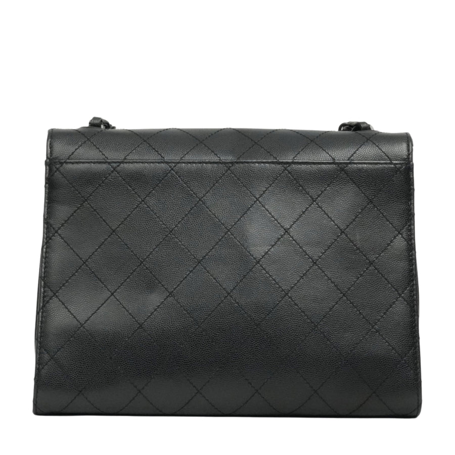 CHANEL 1997–1999 2.55 Matelassé Chain Caviar Skin Shoulder Bag