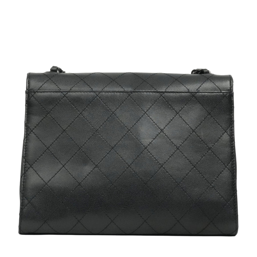 CHANEL 1997–1999 2.55 Matelassé Chain Caviar Skin Shoulder Bag