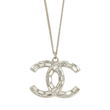 CHANEL Coco Mark Square Rhinestone Reversible Necklace