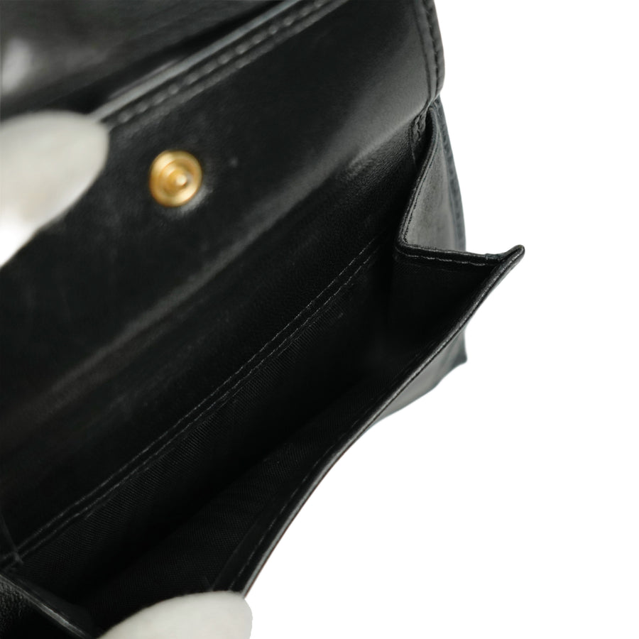 CHANEL 2003–2004 Caviar Leather Tri-Fold Wallet