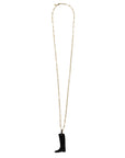 HERMES Buffalo Horn Boots Necklace