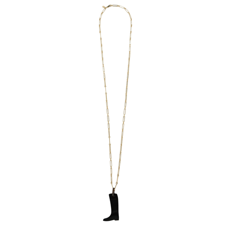 HERMES Buffalo Horn Boots Necklace
