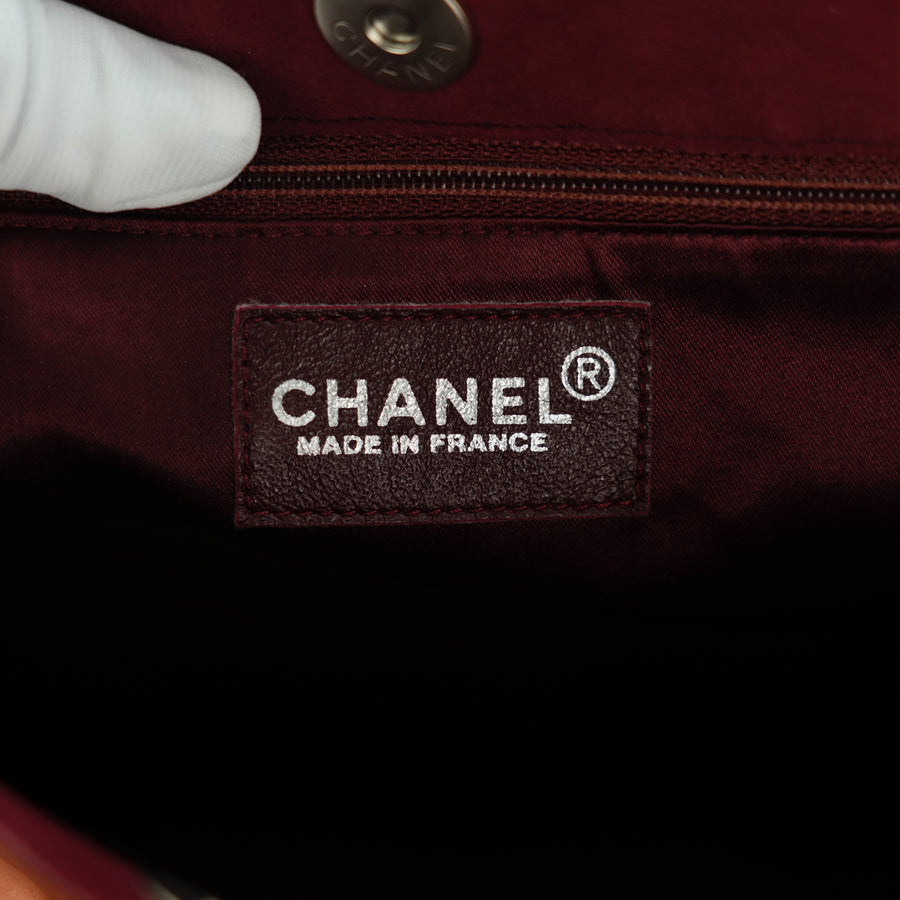 CHANEL 2000–2002 Patchwork Suede Tote Bag