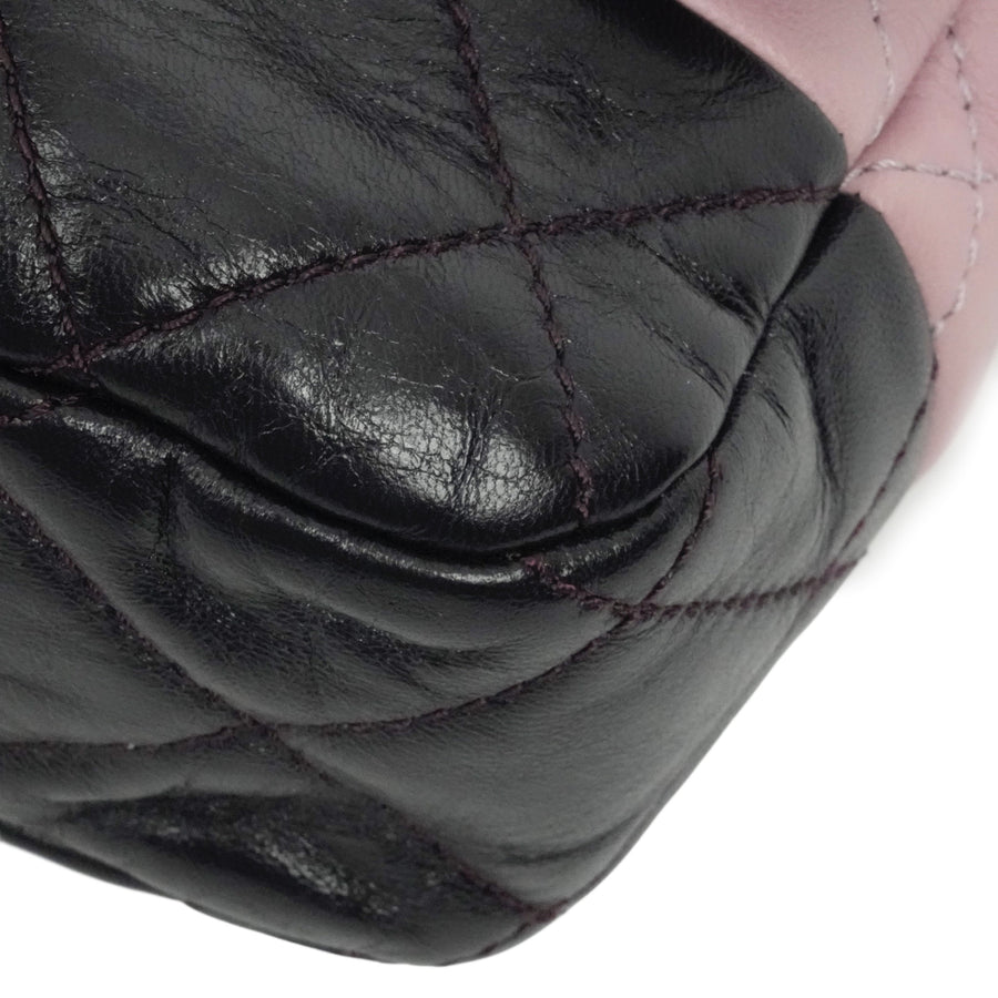 CHANEL 2008–2009 Matelassé Bicolor Chain Shoulder Bag