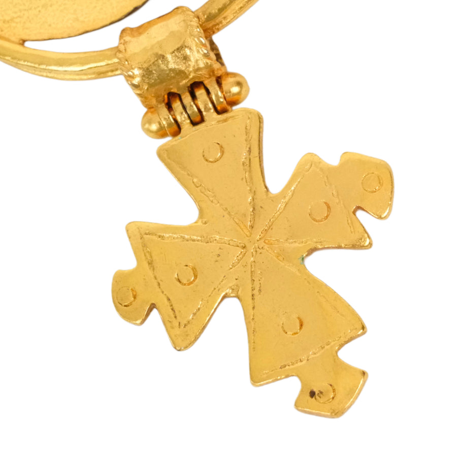 CHANEL Coco Mark Cross Motif Brooch
