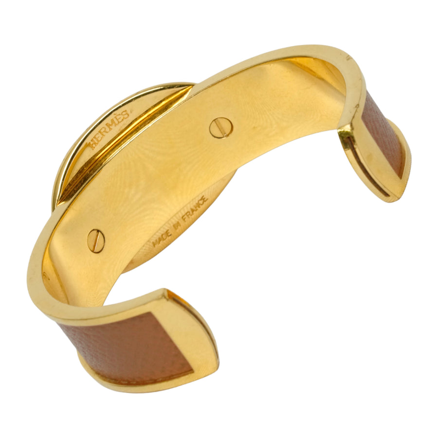 HERMES Chaine d'Ancre Leather Bangle