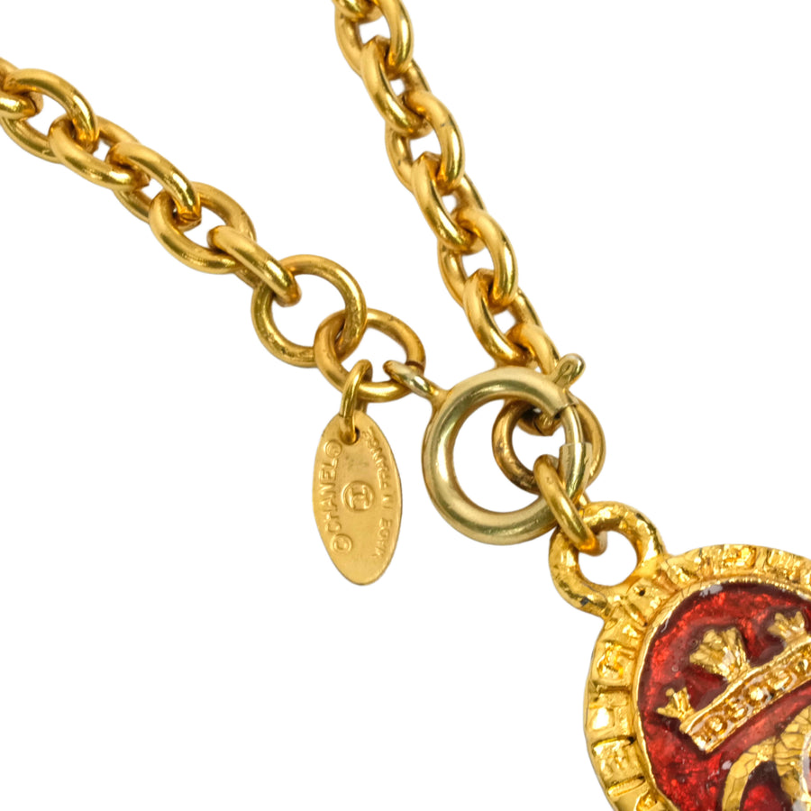 CHANEL Crown Coco Mark Necklace
