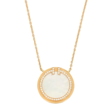 TIFFANY & CO. AU750 T Two Circle Diamond Necklace