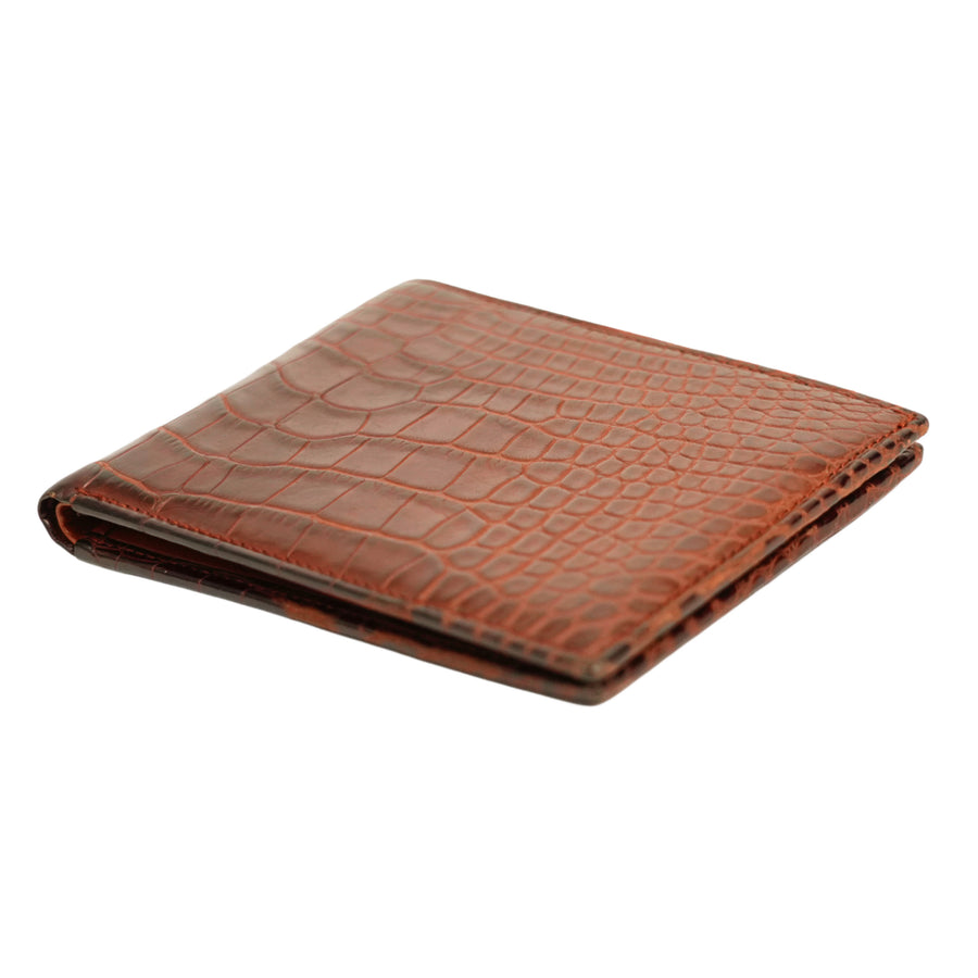 BVLGARI Crocodile Bi-Fold Wallet