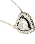 Vintage-Style Heart Rhinestone Necklace
