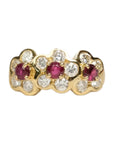 K18 Natural Ruby 0.60ct Diamond 0.83ct Ring