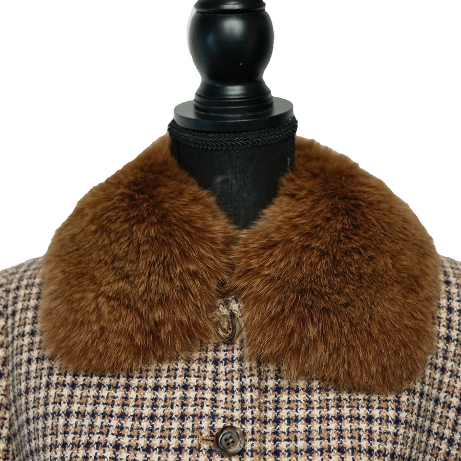 BURBERRY Eco-Fur Tweed Outerwear